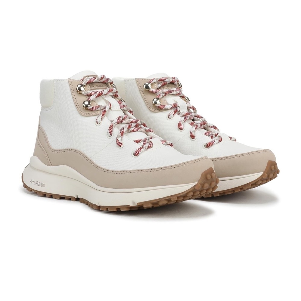 Ryka Jackpot Sneaker Boot 10 White Beige ActivFOAM Hiking High Top Walking Shoe